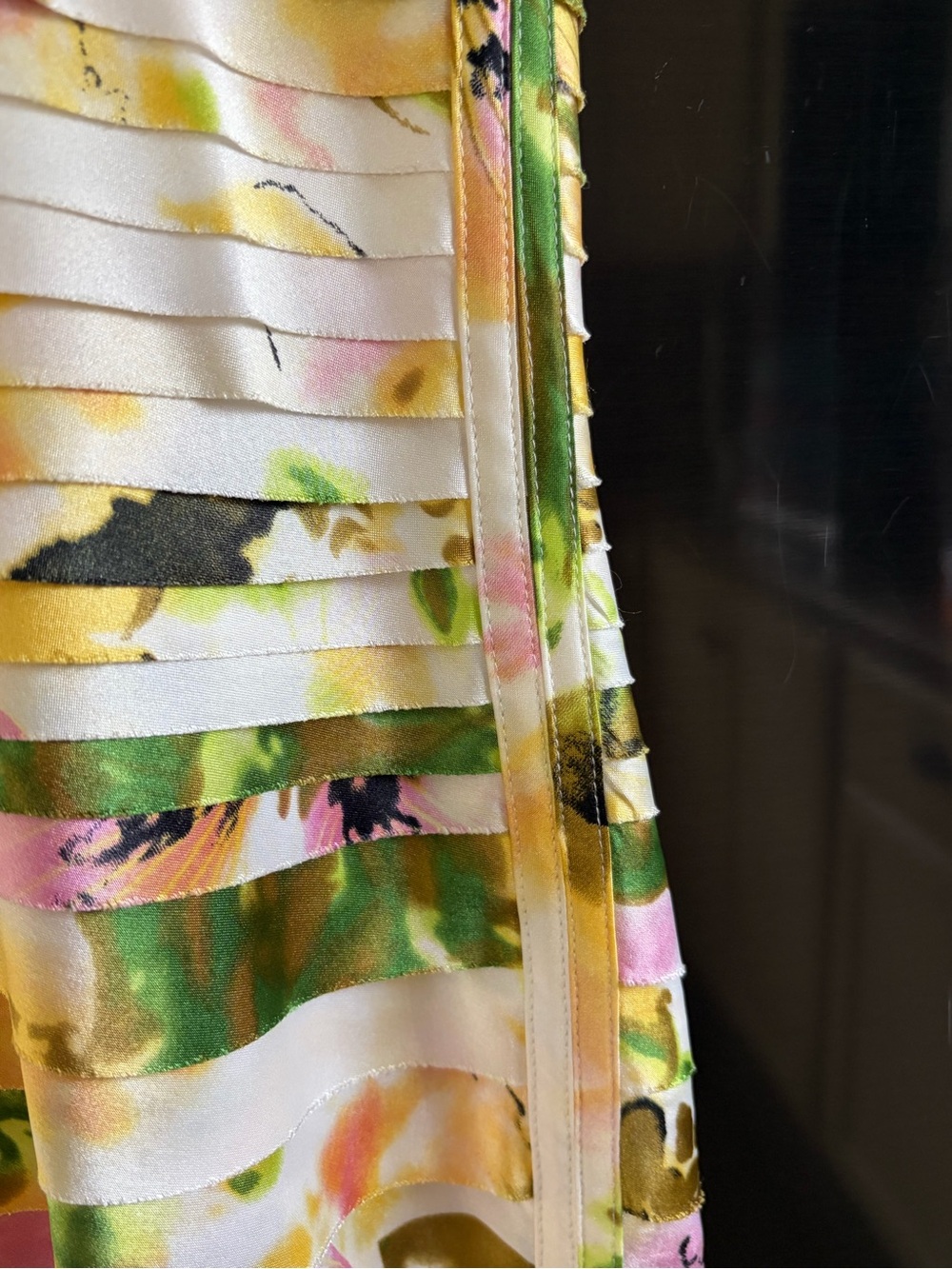 JS Collections Floral Ribbon Tiered Cocktail Dress Shawl 10 Feminine Wedding EUC - Picture 7 of 10